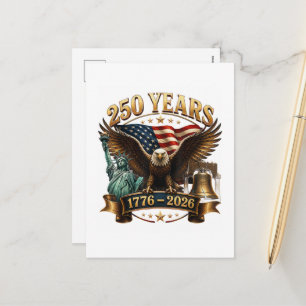 Cartes Pour Fêtes Annuelles Américain 250e anniversaire USA Patriotique 4 juil
