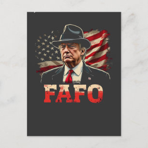 Cartes Pour Fêtes Annuelles Américain Donald Trump FAFO USA Drapeau patriotiqu