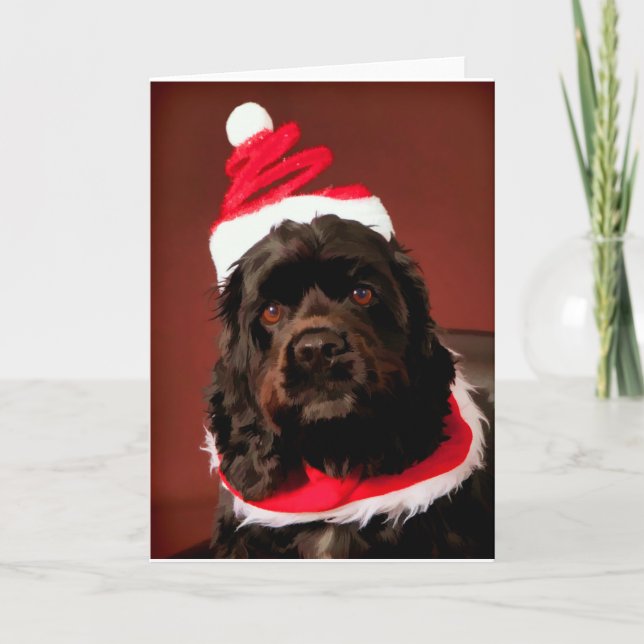Cartes Pour Fêtes Annuelles American Cocker Spaniel Christmas Card (Devant)