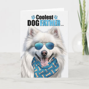 Cartes Pour Fêtes Annuelles American Eskimo Chien Coolest Papa Jamais Fête des