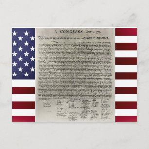 Cartes Pour Fêtes Annuelles American Flag Declaration