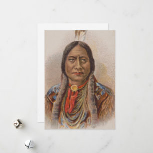 Cartes Pour Fêtes Annuelles Amérindien : Lakota Sitting Bull, publicité pour d