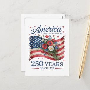 Cartes Pour Fêtes Annuelles Amérique 250 Ans de Liberté 1776 2026
