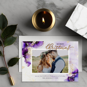 Cartes Pour Fêtes Annuelles Améthyste et Glam d'or 2 Photo