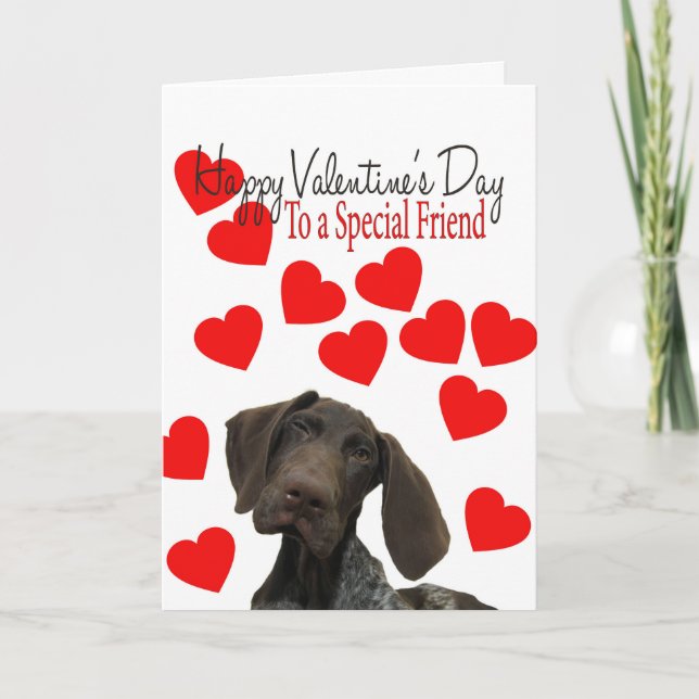 Cartes Pour Fêtes Annuelles Ami spécial Glossy Grizzly Valentine Puppy Love (Devant)