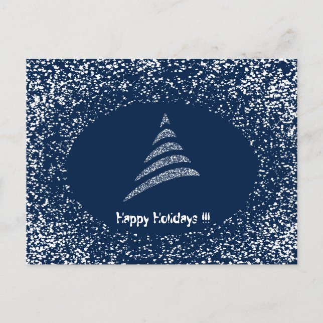 Cartes Pour Fêtes Annuelles Amiable Monochrome Artiste de Noël (Devant)