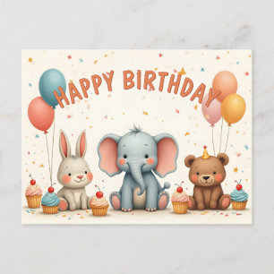 Cartes Pour Fêtes Annuelles Amis d'anniversaire fantaisistes se rassemblent ic