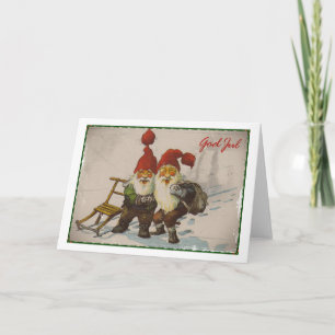Cartes Pour Fêtes Annuelles Amis de gnome de Noël