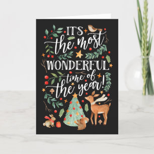 Cartes Pour Fêtes Annuelles Amis de la forêt   Noir  