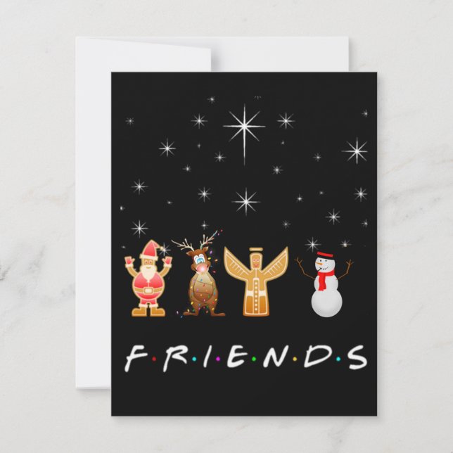 Cartes Pour Fêtes Annuelles Amis Noël (Devant)