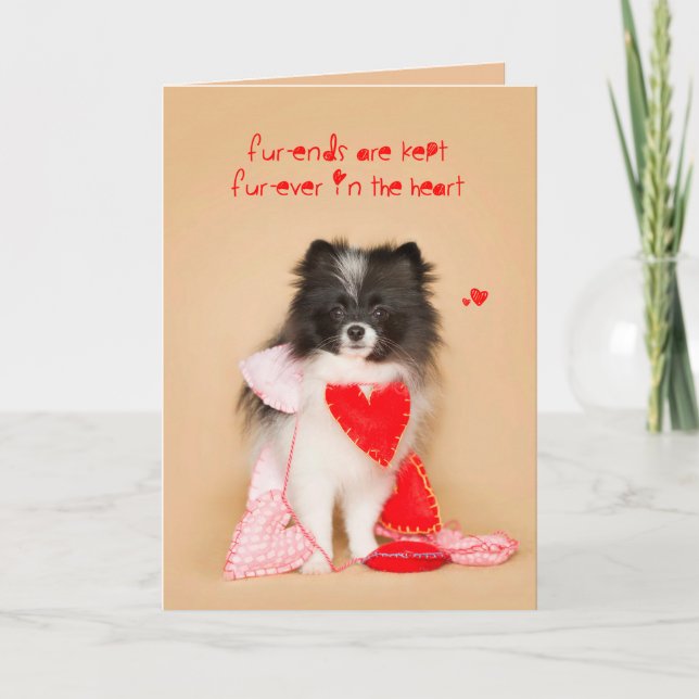 Cartes Pour Fêtes Annuelles Amis pour Pomeranian Chipot Valentine (Devant)