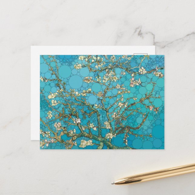 Cartes Pour Fêtes Annuelles Ammond Blossom par Après Vincent van Gogh (Devant/Arrière en situation)