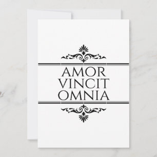 Cartes Pour Fêtes Annuelles Amor Vincit Omnia - L'amour Conquiert Tout