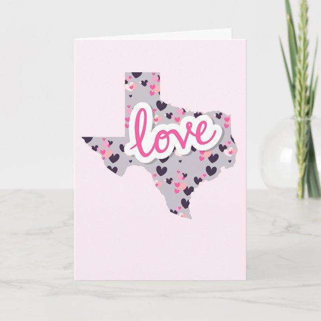 Cartes Pour Fêtes Annuelles Amour au Texas - Saint Valentin (Devant)