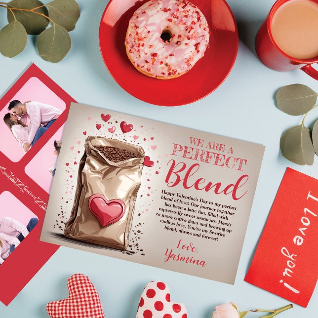 Cartes Pour Fêtes Annuelles Amour Brûlé : Mélange Parfait 4 Photo Saint-Valent (Créateur téléchargé)