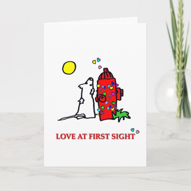 Cartes Pour Fêtes Annuelles Amour d'abord Vue-Sur le blanc (Devant)