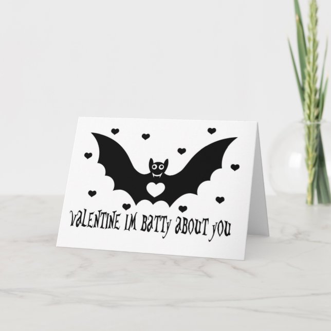 Cartes Pour Fêtes Annuelles Amour de batte de Valentine (Devant)