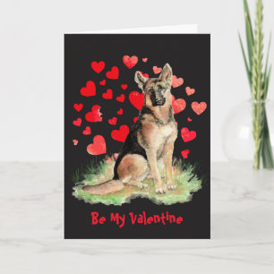 Cartes Pour Fêtes Annuelles Amour de la cause I Woof vous berger allemand