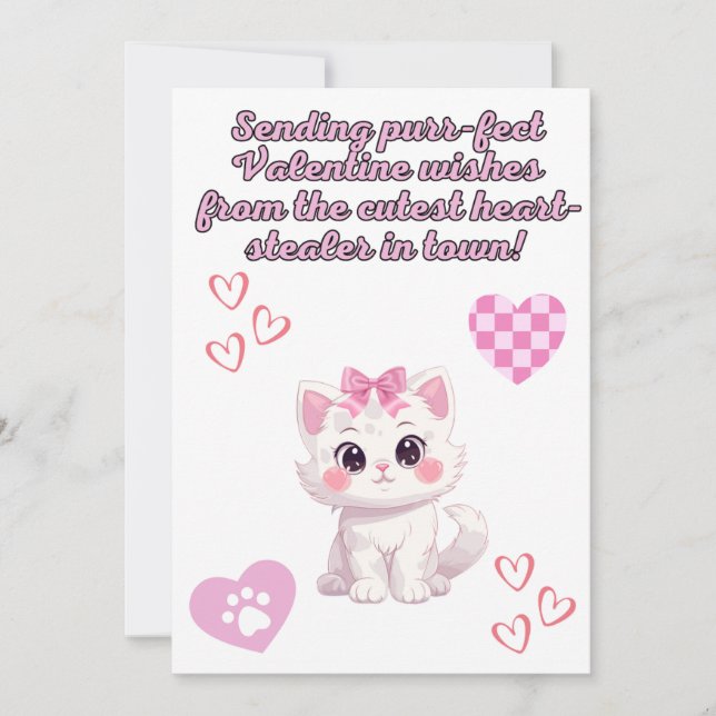 Cartes Pour Fêtes Annuelles Amour de l'Express avec un thème kitten qui fond l (Devant)
