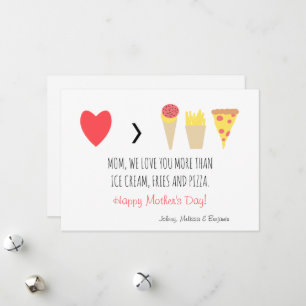 Cartes Pour Fêtes Annuelles Amour de maman plus Coeur rouge Fête des mères