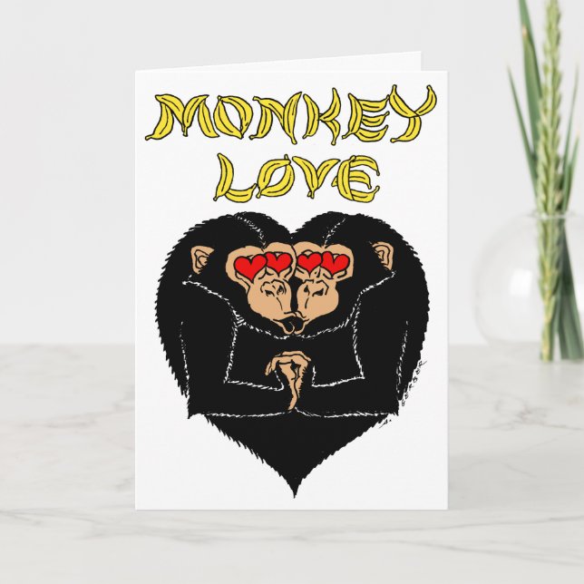 Cartes Pour Fêtes Annuelles Amour de singe - vous m'incitez à aller des (Devant)