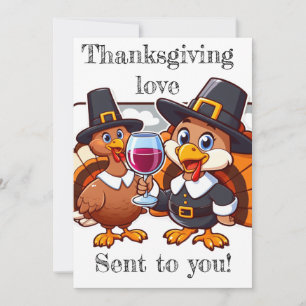 Cartes Pour Fêtes Annuelles Amour de Thanksgiving envoyé ! amusant
