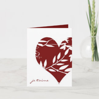 Cartes Pour Fêtes Annuelles Amour de Toile Valentine-Je de Français vous