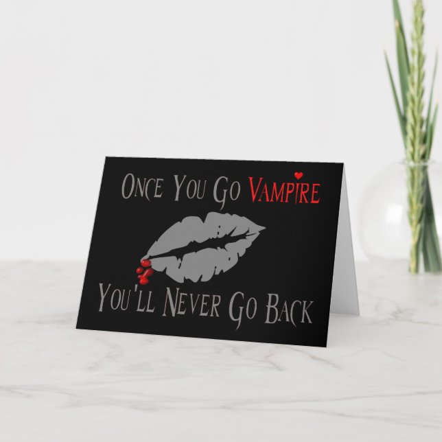 Cartes Pour Fêtes Annuelles Amour de vampire (Devant)