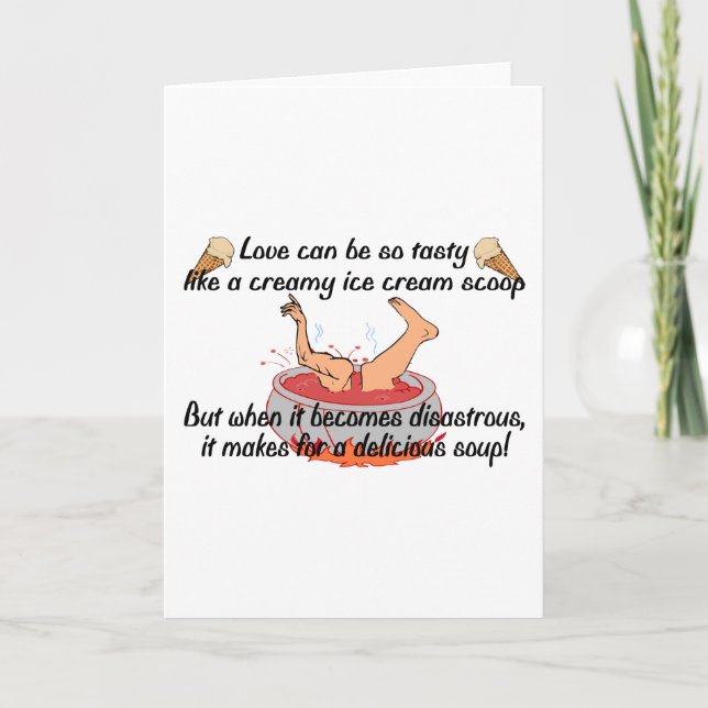 Cartes Pour Fêtes Annuelles Amour délicieux (Devant)