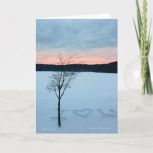 Cartes Pour Fêtes Annuelles Amour d'hiver
