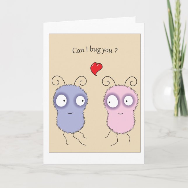 Cartes Pour Fêtes Annuelles amour d'insecte (Devant)