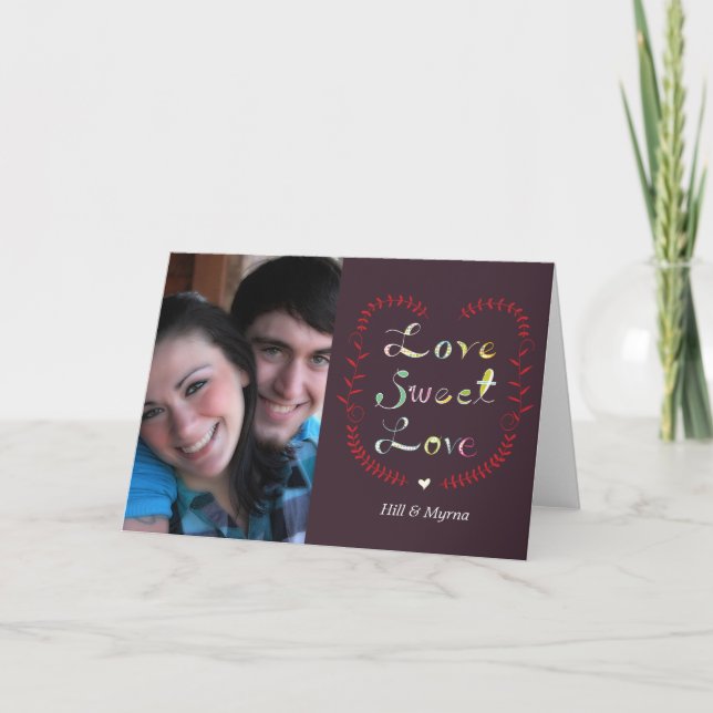 Cartes Pour Fêtes Annuelles amour doux (Devant)