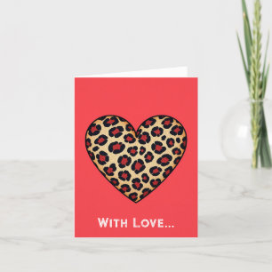 Cartes Pour Fêtes Annuelles Amour Empreinte de léopard