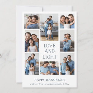 Cartes Pour Fêtes Annuelles Amour et lumière   Multi Photo Family Hanoukka