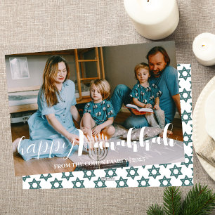 Cartes Pour Fêtes Annuelles Amour et lumière Photo de famille Hanoukka