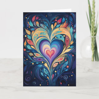 Cartes Pour Fêtes Annuelles Amour Éternel Art Abstrait