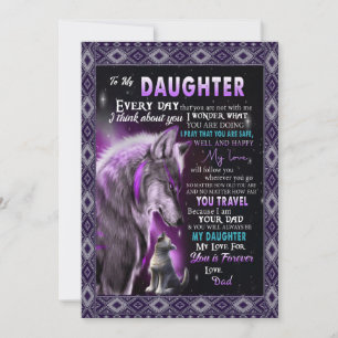 Cartes Pour Fêtes Annuelles Amour Fille   Lettre À Ma Fille Aimez Pour Vous