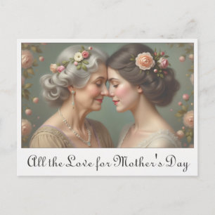 Cartes Pour Fêtes Annuelles Amour intemporel entre mère et fille