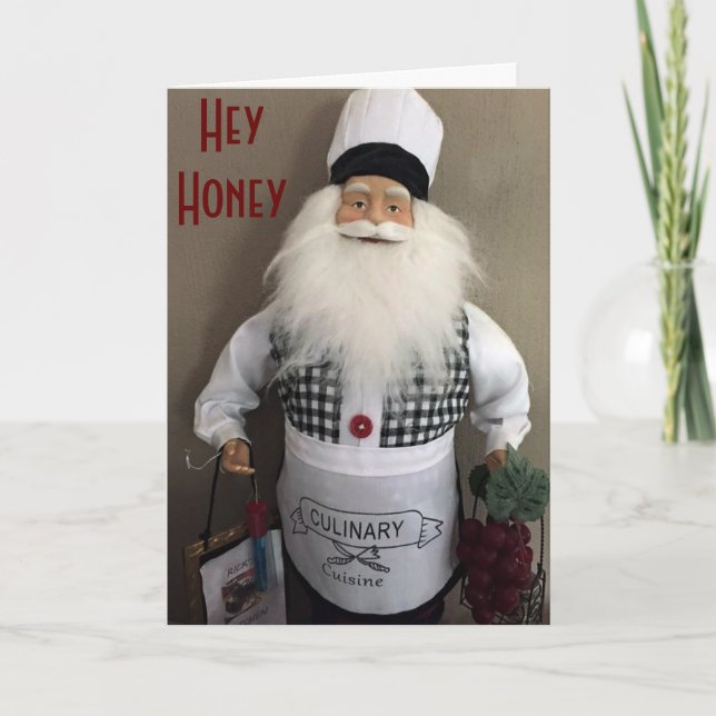 CARTES POUR FÊTES ANNUELLES AMOUR/JETER NOËL MIEL-MON CUISINE PRÉFÉRÉE (Devant)