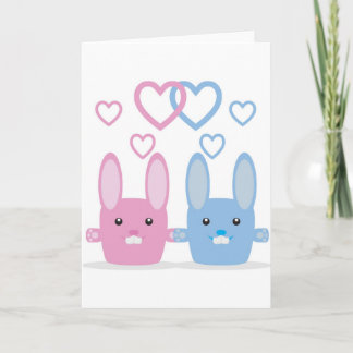 Cartes Pour Fêtes Annuelles Amour lapin