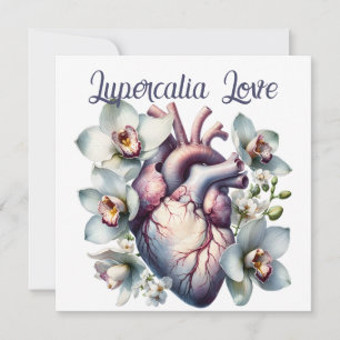 Cartes Pour Fêtes Annuelles Amour Lupercalia Cœur Anatomique Gothique Fleurs