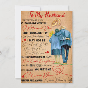 Cartes Pour Fêtes Annuelles Amour Mari   Lettre À Mon Mari Je T'Aime