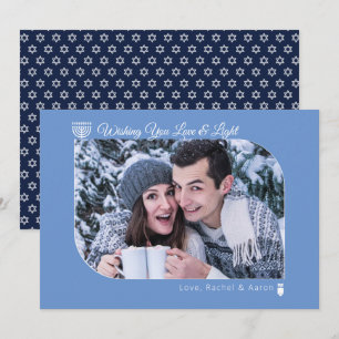 Cartes Pour Fêtes Annuelles Amour Moderne & Lumière Hanoukka Voeux Photo Holid