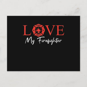 Cartes Pour Fêtes Annuelles Amour Mon Pompier Pompier Femme Femme Fille Amie C
