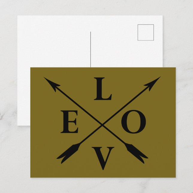 Cartes Pour Fêtes Annuelles Amour monogramme (Devant / Derrière)