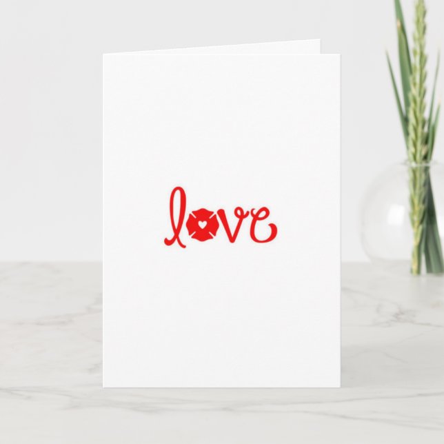 Cartes Pour Fêtes Annuelles Amour pompier (Devant)