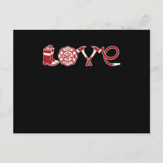 Cartes Pour Fêtes Annuelles Amour Pompier Valentines Jour | Femme de pompier