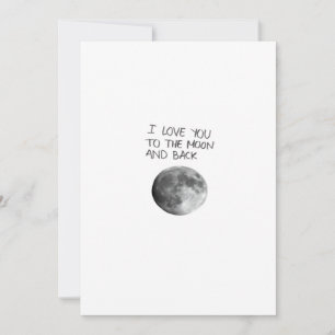 Cartes Pour Fêtes Annuelles Amour pour vous jusqu'à la lune et retour Moderne 