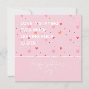 Cartes Pour Fêtes Annuelles Amour Profond Bâti dans le Silence Citation Joyeus