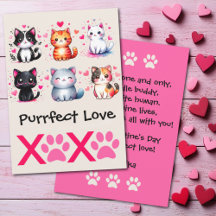Amour Purrfait Thème de Chat Mignon pour la Saint-